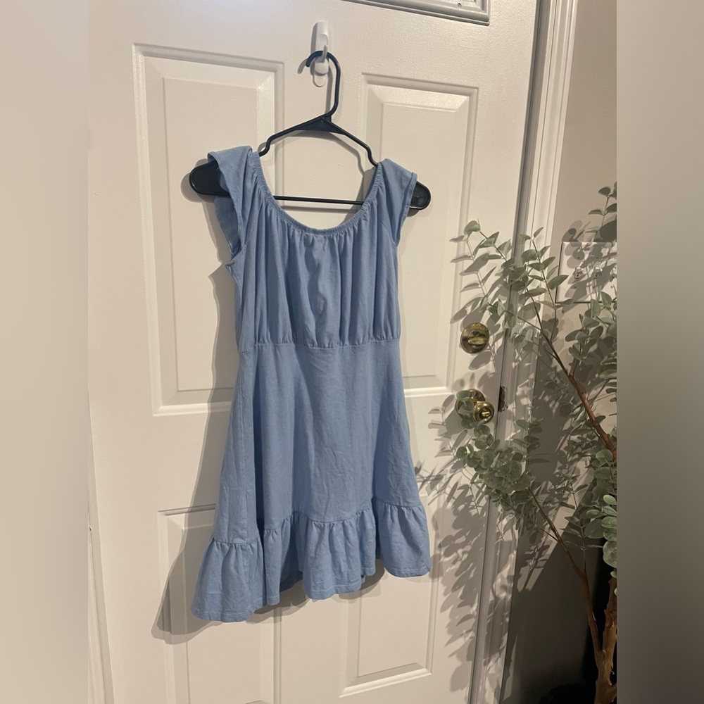 ASOS baby blue midi dress like new condition size 8 medium